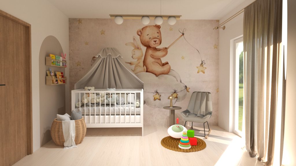 Przytulny pokój dla niemowlaka