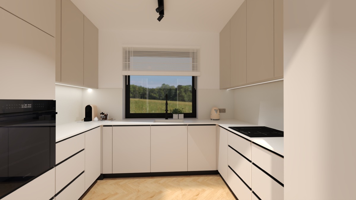 Wizualizacja wnętrza domu - kuchnia